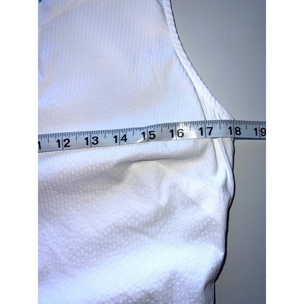 Southern Tide Dress Womens 6 White Nylon Blend Seersucker Belted Casual NWT - Picture 9 of 9